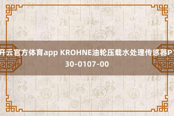 开云官方体育app KROHNE油轮压载水处理传感器P130-0107-00