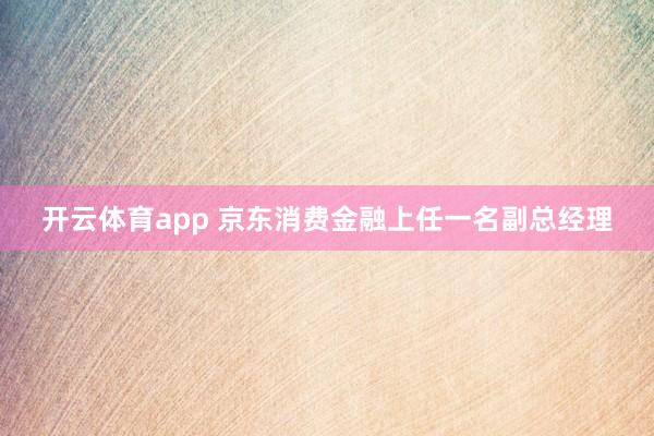 开云体育app 京东消费金融上任一名副总经理